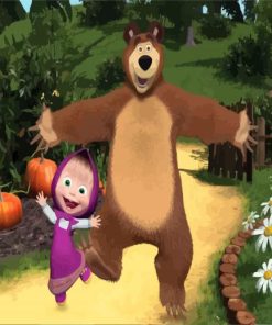 Aesthetic Masha And The Bear Paint By Numbers