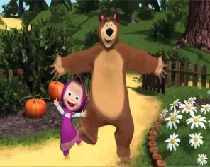 Aesthetic Masha And The Bear Paint By Numbers