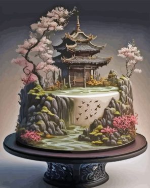 Asian Cake Paint By Numbers