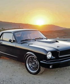 Black Ford Mustang 65 Paint By Numbers