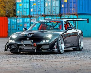 Black Mazda Rx7 Paint By Numbers
