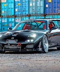 Black Mazda Rx7 Paint By Numbers