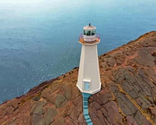 Canada Cape Spear Lighthouse Paint By Numbers