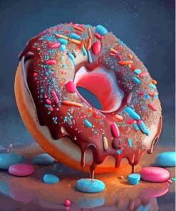 Chocolate Donut Paint By Numbers