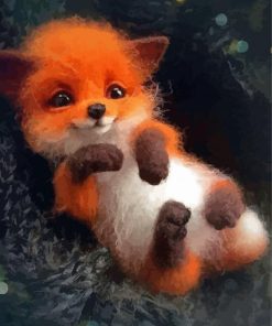 Cute Fox Cub Paint By Numbers