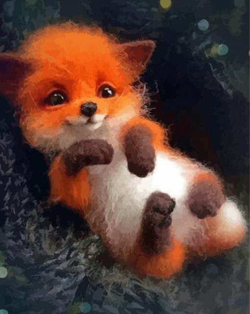 Cute Fox Cub Paint By Numbers