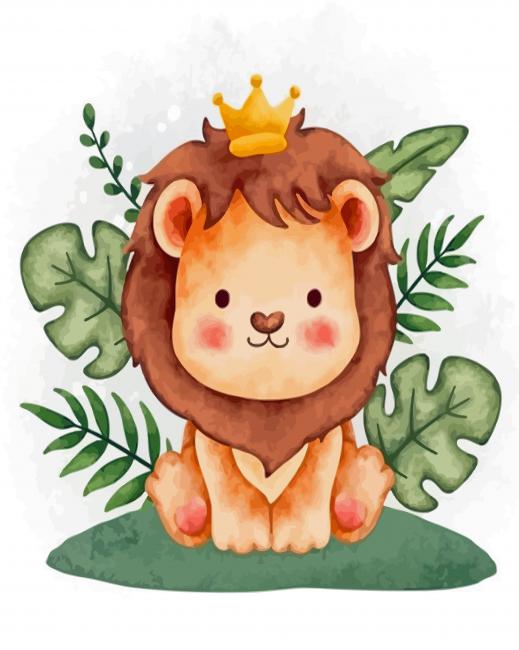Cute Boho Lion Paint By Numbers