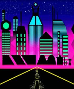 Cyber City Art Paint By Numbers