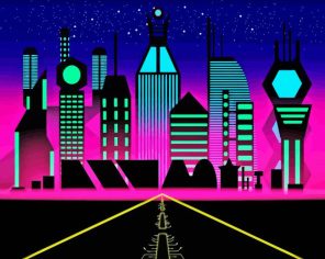 Cyber City Art Paint By Numbers