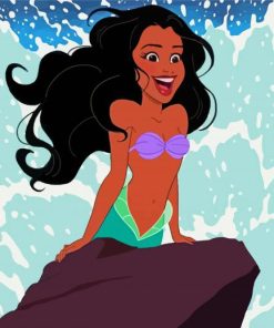 Disney Black Mermaid Paint By Numbers