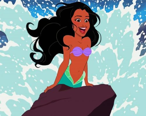 Disney Black Mermaid Paint By Numbers