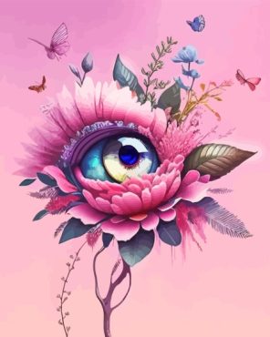 Floral Eye Paint By Numbers