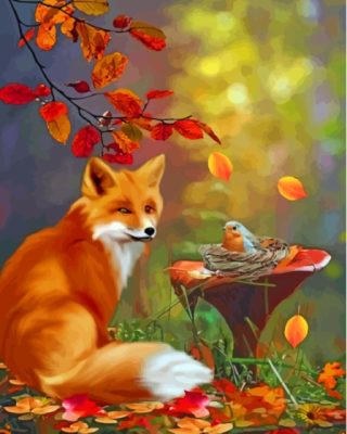 Fox And Bird Paint By Numbers