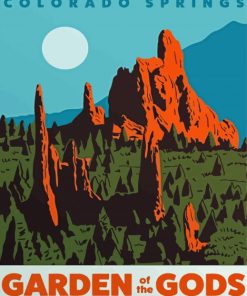 Garden Of Gods Colorado Springs Poster Paint By Numbers
