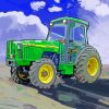 Green Farm Tractor Paint By Numbers