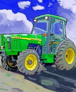 Green Farm Tractor Paint By Numbers