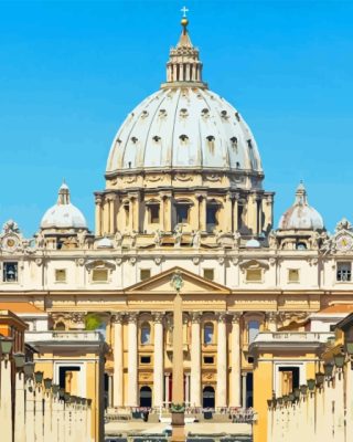 Italy Rome St Peters Basilica Paint By Numbers