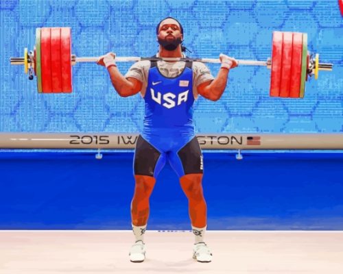 Kendrick Farris Olympic Weightlifting Paint By Numbers