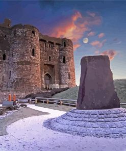 Kidwelly Castle Snow Paint By Numbers