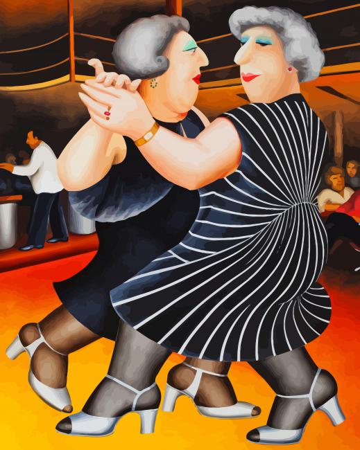 Ladies Dancing By Beryl Cook Paint By Numbers