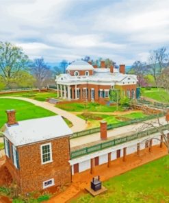 Monticello Buildings Paint By Numbers