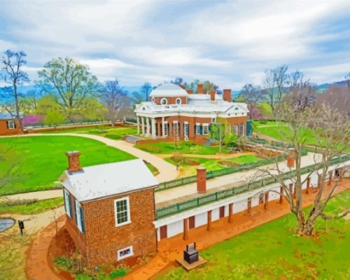 Monticello Buildings Paint By Numbers