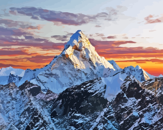 Mountain Everest Paint By Numbers