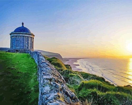 Mussenden Temple Northern Ireland Paint By Numbers