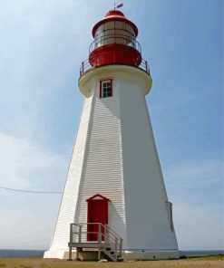 Point Riche Lighthouse Canada Paint By Numbers