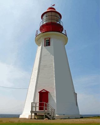 Point Riche Lighthouse Canada Paint By Numbers