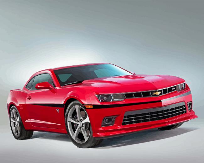 Red 2015 Camaro Paint By Numbers