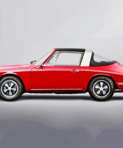 Red Porsche Targa Paint By Numbers
