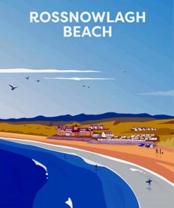 Rossnowlagh Beach Poster Paint By Numbers