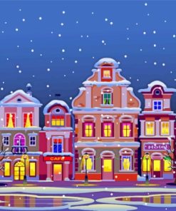 Snow Christmas Night Paint By Numbers