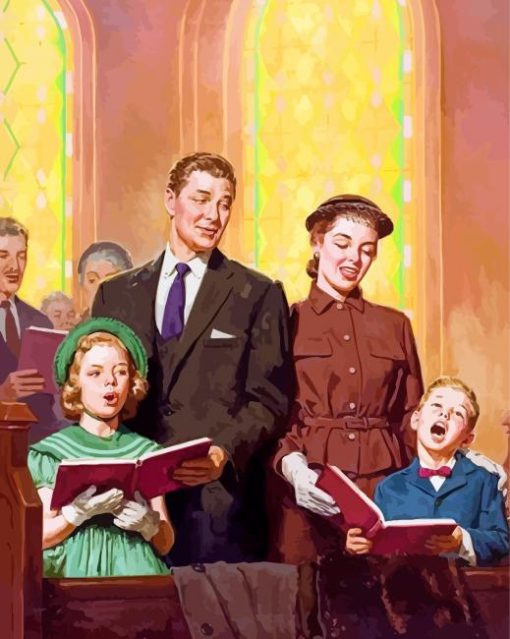 Sunday Worship Harry Anderson Paint By Numbers