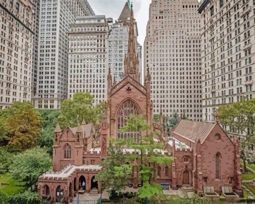 Trinity Church In Wall Street Paint By Numbers