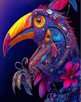 Tropical Bird Paint By Numbers