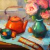 Vintage Impressionist Teapot Paint By Numbers