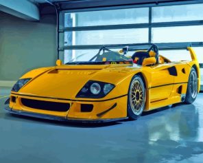 Yellow Ferrari F40 Paint By Numbers