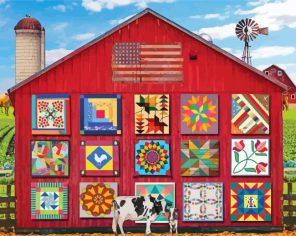 Barn With Quilts Paint By Numbers