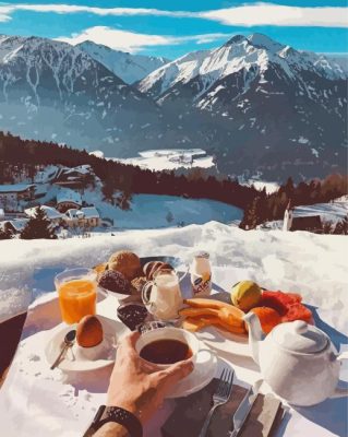 Breakfast In The Alps Paint By Numbers