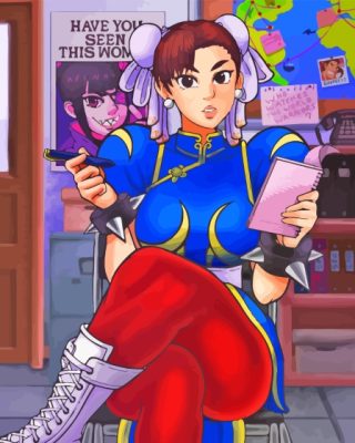 Chun Li Anime Paint By Numbers