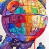 Colorful Death Star Space Paint By Numbers