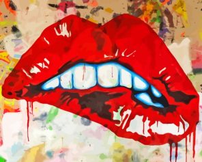 Graffiti Red Lips Paint By Numbers