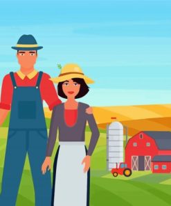 Couple In Farm Paint By Numbers