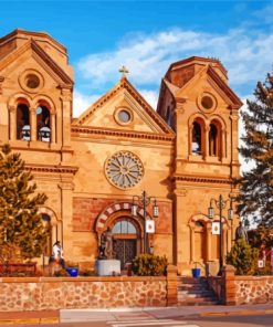 Santa Fe New Mexico Cathedral USA Paint By Numbers
