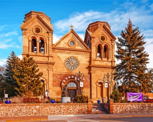 Santa Fe New Mexico Cathedral USA Paint By Numbers