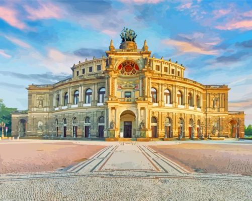 Semperoper Dresden Opera Paint By Numbers