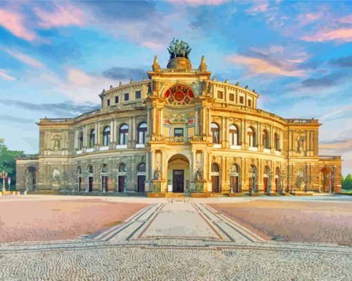 Semperoper Dresden Opera Paint By Numbers
