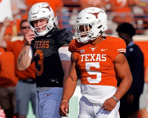 Texas Longhorns American Football Players Paint By Numbers